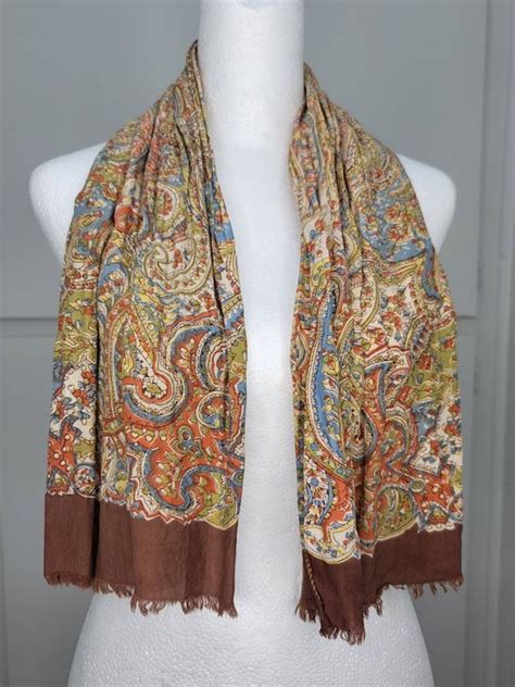 vintage paisley chainlink chanel scarf|Vintage Paisley Scarf for sale .